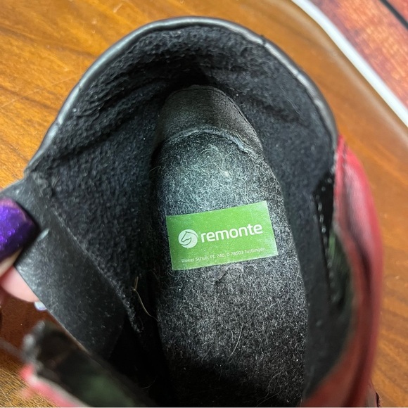 Remonte Cheyenne 87 Burgundy & Black Ankle Boots - Picture 12 of 16